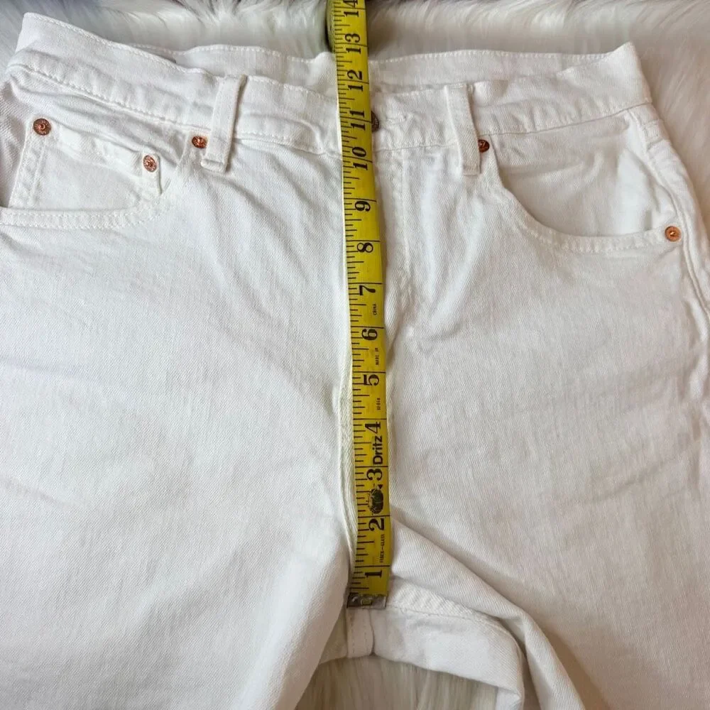 GAP High Rise Stride Ankle Jeans White Size 30/10P